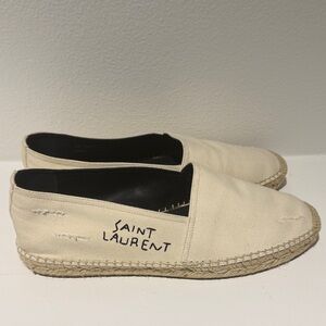 Saint Laurent Beige Canvas Espadrilles